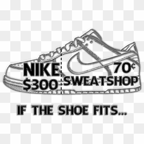 Sweatshop If The Shoe Fits Clip Arts - Sneakers, HD Png Download - running shoe png