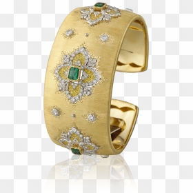 Buccellati - Bracelets - Opera Bracelet - Jewelry - Buccellati Emerald Bracelet, HD Png Download - gold garland png