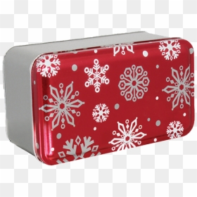 3 Rect Red With Snowflakes - Box, HD Png Download - red snowflake png