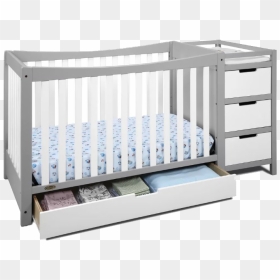 What Is A Convertible Baby Crib With Changing Table - Graco Remi 4 In 1 Convertible Crib, HD Png Download - baby crib png