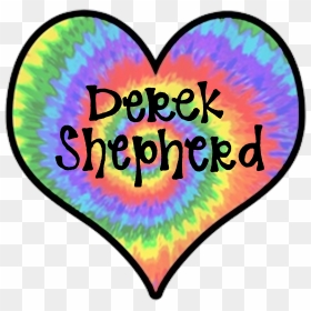 Derek Shepherd Tiedye Heart - Heart, HD Png Download - gossip png