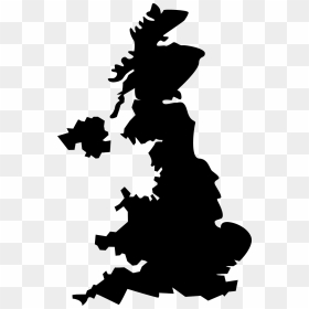 England, United Kingdom Great Britain Black Map Uk - United Kingdom Map Black, HD Png Download - black silhouette png