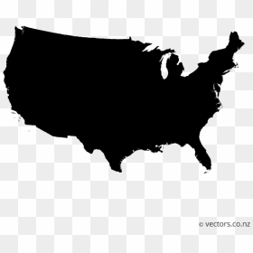 United States Map Blacked Out, HD Png Download - blank map of usa png