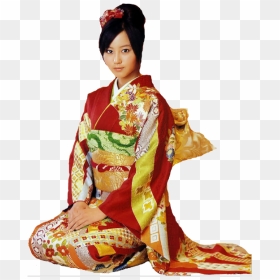 Kimono Png - Japanese Girls In Traditional Dress, Transparent Png - kimono png
