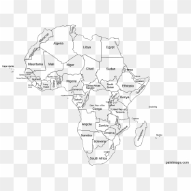 Africa Political Vector Map (png,svg,eps,pdf,adobe - Afrika Kıtası Dilsiz Haritası, Transparent Png - blank map of usa png