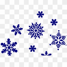 Falling Snowflakes Clipart Black And White, HD Png Download - blue snowflakes png