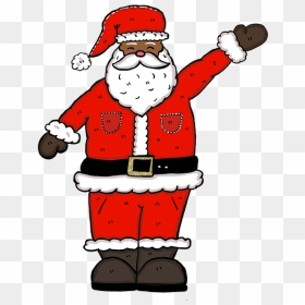 Black Santa Claus Free, HD Png Download - felices fiestas png