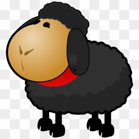 Cartoon Black Sheep Clipart - Black Sheep Clip Art, HD Png Download - sheep clipart png