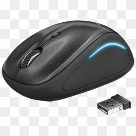 Trust Yvi Wireless Mouse Black - Kablosuz Fare, HD Png Download - pc mouse png