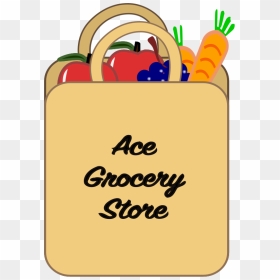 Grocery Shopping Bag - Animasi Tas Belanja Png, Transparent Png - grocery store png