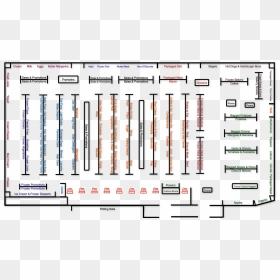 Shelf Vector Grocery - Supermarket Store Floor Plan, HD Png Download - vhv