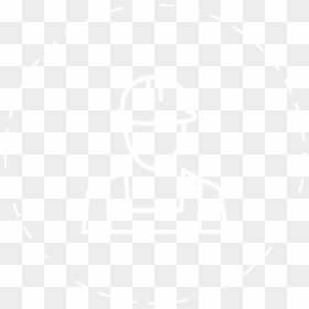 Man In A Hard Hat - Johns Hopkins Logo White, HD Png Download - agriculture icon png