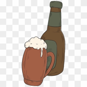 Beer Clipart - Glass Bottle, HD Png Download - beer bottle clip art png
