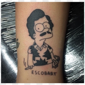 Bart Simpson Pablo Escobar, HD Png Download - ink spill png