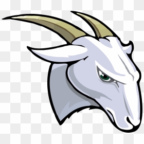 Horn Clipart Mountain Goat - Mountain Goat Cartoon Head, HD Png Download - ram head png