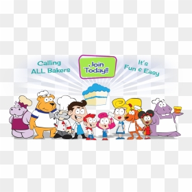 Join Today Image With Cartoon Kid Bakers - Cartoon, HD Png Download - cartoon kid png