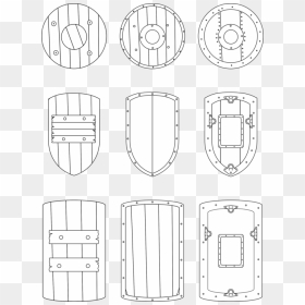 Line Art,angle,area - Drawing, HD Png Download - medieval shield png