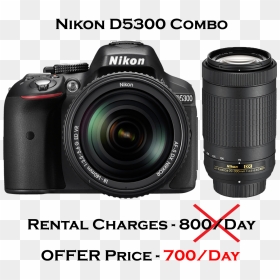 Nikon D5300 , Png Download - Nikon D5300 24.2 Mp Dslr Camera, Transparent Png - nikon png