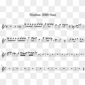 Nimbus 2000 Flute Sheet Music 1 Of 1 Pages - Row Row Your Boat Violin Sheet Music, HD Png Download - nimbus 2000 png