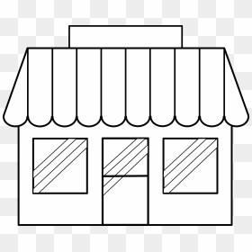 Black And White Station - Draw A Restaurant Easy, HD Png Download - grocery store png