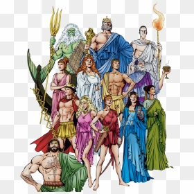Gods Of Olympus - Hestia Demeter Hera Hades Poseidon And Zeus, HD Png Download - greek gods png