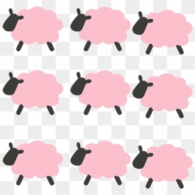 Petite Bello Wall Decor Pink Sheep Wall Decal - Sticker, HD Png Download - sheep clipart png