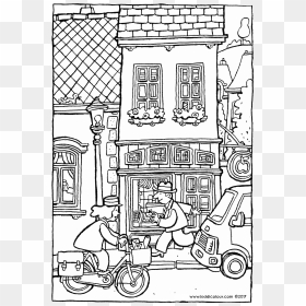 Grocery Store Colouring Page Drawing Picture 01v - Grocery Store Coloring Page, HD Png Download - grocery store png