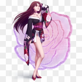 Anime Kimono Girl - Anime Kimono, HD Png Download - kimono png