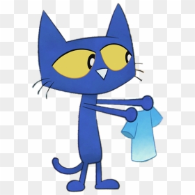 Pete The Cat Showing T Shirt - Domestic Short-haired Cat, HD Png Download - blue t shirt png