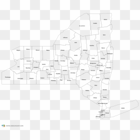 New York State Counties Outline, HD Png Download - new jersey outline png