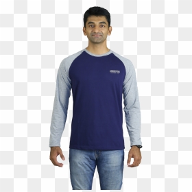 India Man In T Shirt Png, Transparent Png - blue t shirt png