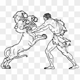 Hercules And Cerberus, HD Png Download - greek gods png