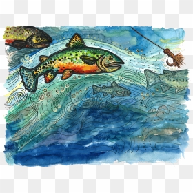 Fishing, HD Png Download - rainbow trout png