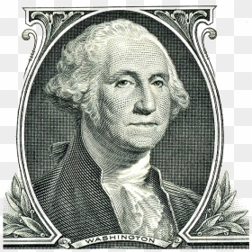 Image Of George Washington As He Appears On One Dollar - George Washington Dollar Bill, HD Png Download - one dollar bill png