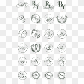 Cfstudio Weding Monograms Logo Couple - Circle, HD Png Download - wax stamp png