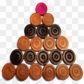 Name Of Carrom Board Coins, HD Png Download - wood bullet hole png