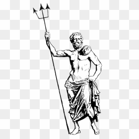 Poseidon - Poseidon Greek God Drawing, HD Png Download - greek gods png