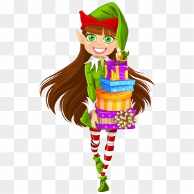Christmas Girl Elf Clipart Clipart Freeuse Stock Christmas - Christmas Girl Elf Clipart, HD Png Download - scared girl png
