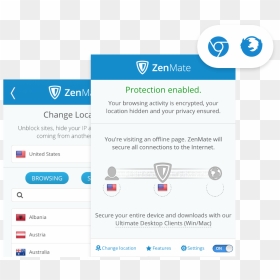 Zenmate Vpn - Vpn For Chrome, HD Png Download - vpn png