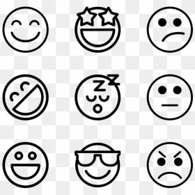 Emoji Clipart Black And White - Emoji Pictures Clip Art Black And White, HD Png Download - white smiley face png
