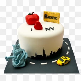 I Love New York Cake I Love Nyc With Edible Statue - Nyc Cake, HD Png Download - i love new york png