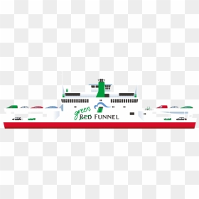 Picture Of A Red Funnel Ferry With "green - Red Funnel Ferries, HD Png Download - ferry png