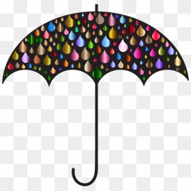 Raindrop Clipart Umbrella - Umbrella Clipart Rain Drops, HD Png Download - raindrops falling png