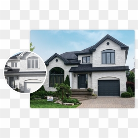 Black= Easy Way To Modernize - Black Garage Door And Front Door, HD Png Download - front door png