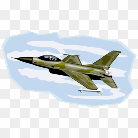 Vector Illustration Of F16 Falcon Us Air Force Single-engine - Fighter Jets Clip Art, HD Png Download - fighter jets png