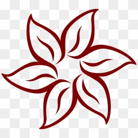 Hawaii Flower Coloring Pages , Png Download - Black Flower Outline, Transparent Png - hawaii flower png