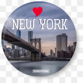 Love New York ,brooklyn Bridge , New York Fridge Magnet, - Brooklyn Bridge Park, HD Png Download - i love new york png