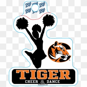 Cheerleader Silhouette, HD Png Download - tiger scratch png
