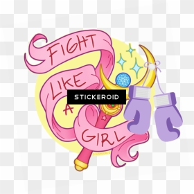 Fight Like A Girl - Transparent Sailor Moon Stickers, HD Png Download - fight like a girl png