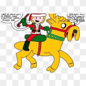 An Adventure Time Christmas Quest With Santa Finn And - Cartoon, HD Png Download - finn and jake png